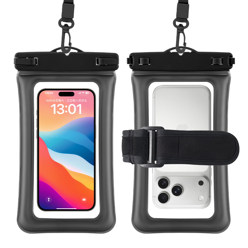 Waterproof Phone Bag with Arm and Lanyard Reflective Touch Screen for Running Diving