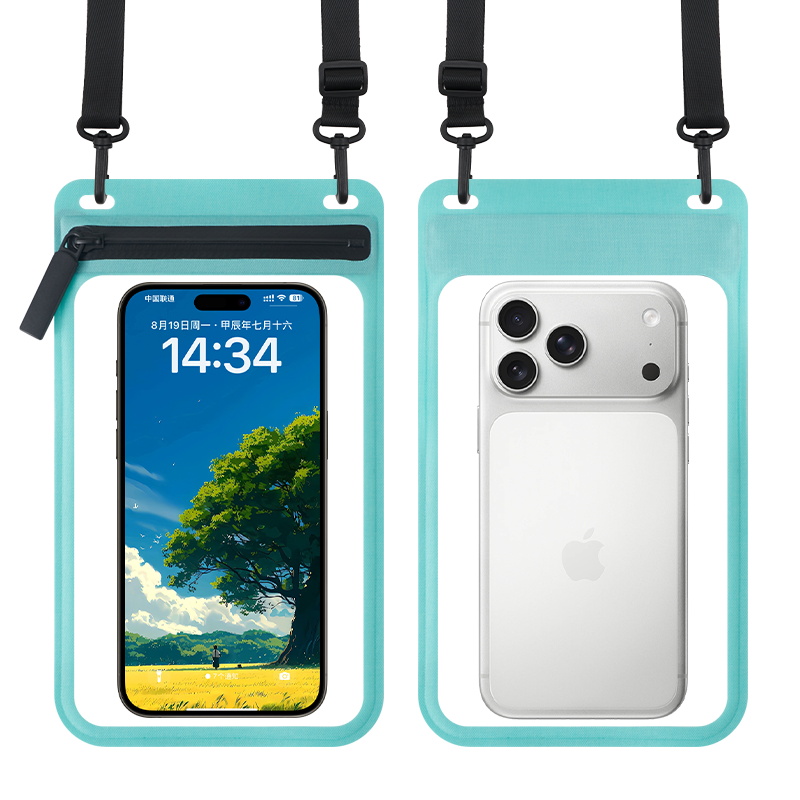 Transparent Waterproof Phone Pouch With Zipper